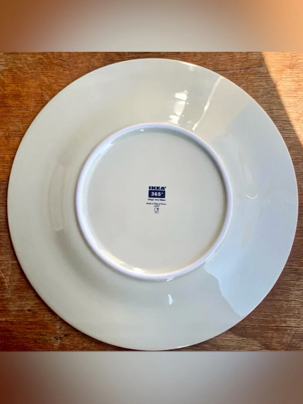 Anna Nilsson IKEA 365 Beige Taupe Concentric Ringed 12.75” Plate